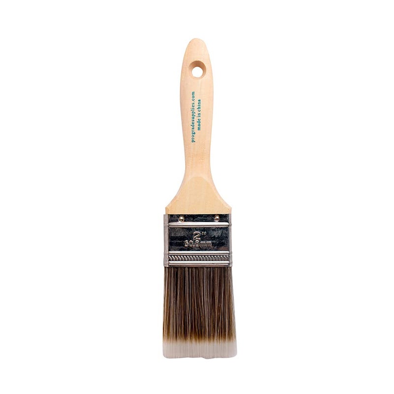 Pro-Grade 12PK 2 inch Flat Brush Premium Wall/Trim House Paint Brush Set Great for Professional Painter and Home Owners Painting Brushes for Cabinet Decks Fences Interior Exterior & Commercial Paintbrush. - Image 3